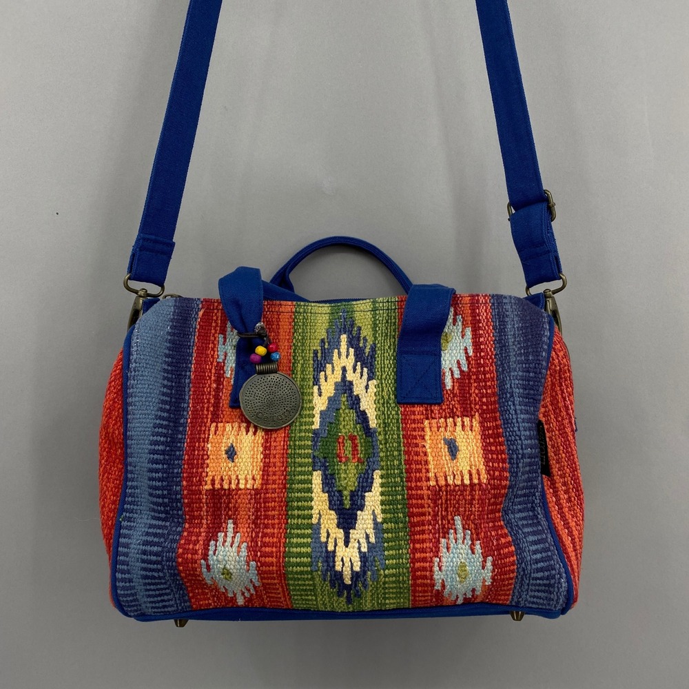 Catori Sun N Sand Woven Southwestern Aztec Crossbody Bag Boho Geometric Ethnic